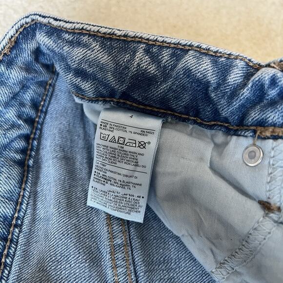 Old Navy Womens Jeans Size 4 High Rise O.G. Straight Blue Denim Light Wash 27x26 - Picture 7 of 11